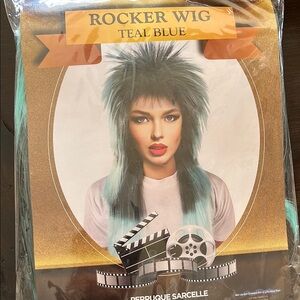 Rocker Wig in Teal Blue